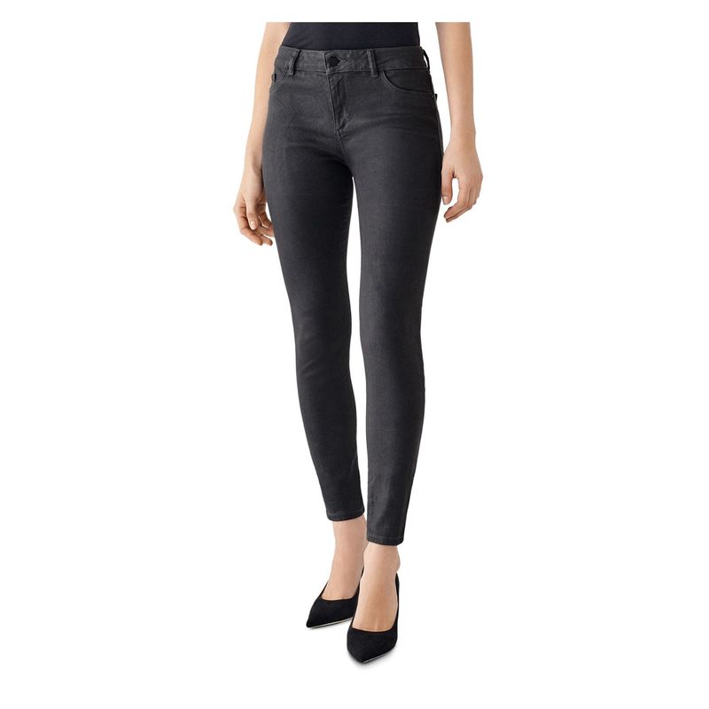 Dl1961 Womens Skinny Pants Gray Stretch Zippered Pocketed Solid 30